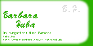 barbara huba business card